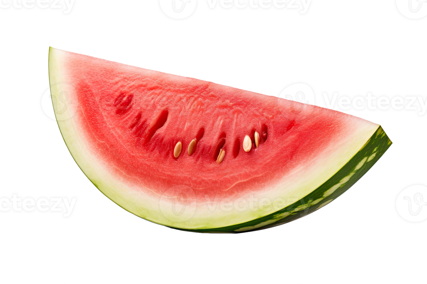 AI generated a slice of watermelon on a transparent background png