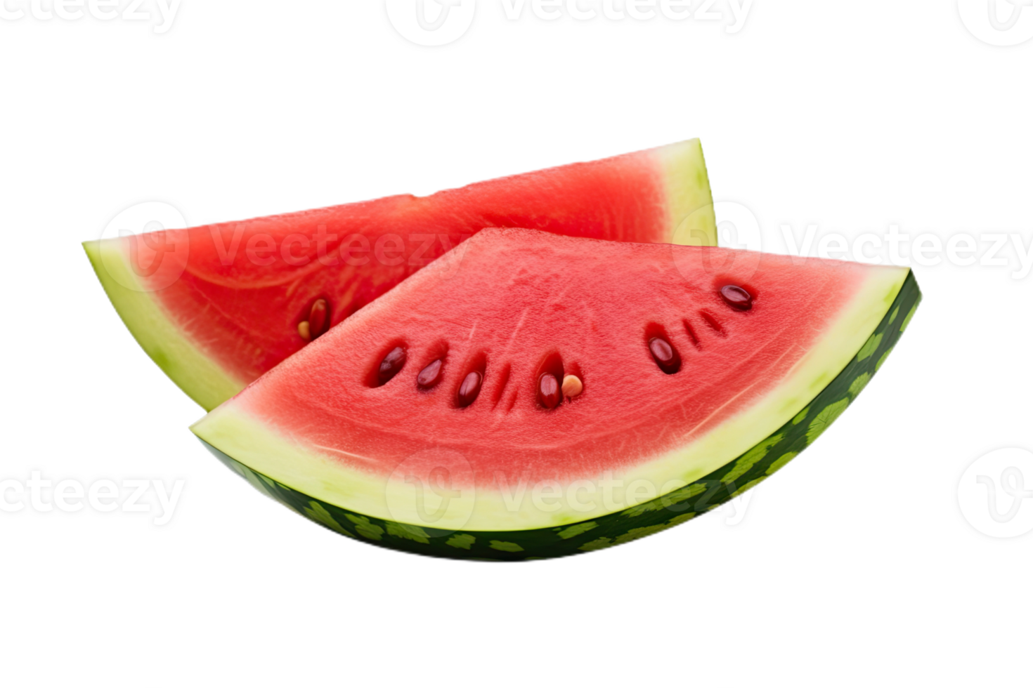 AI generated a slice of watermelon on a transparent background png