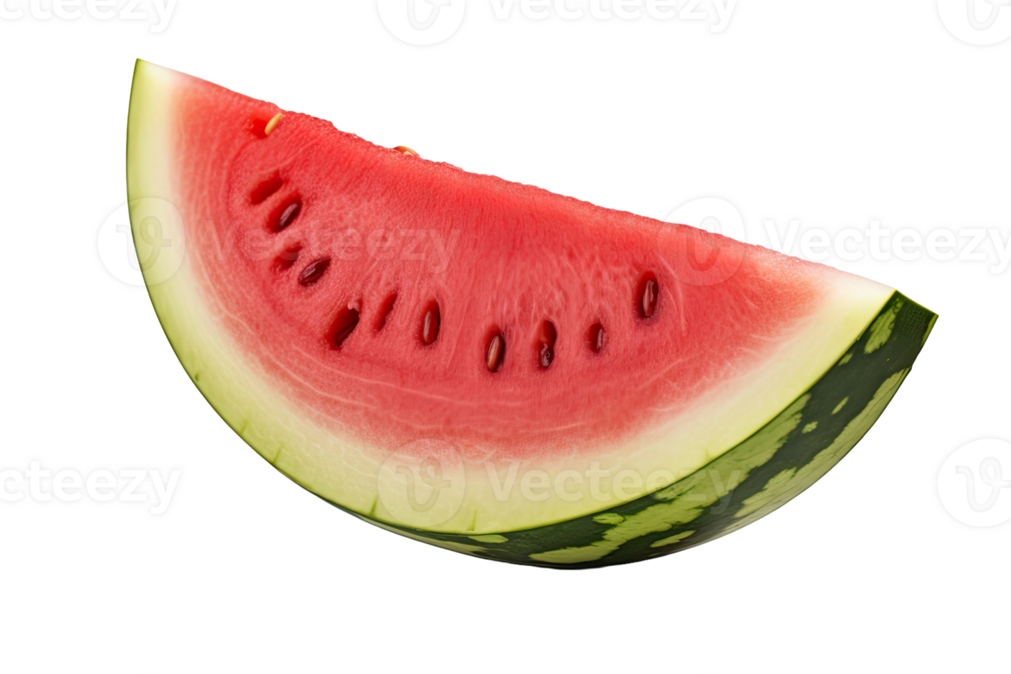 AI generated a slice of watermelon on a transparent background png