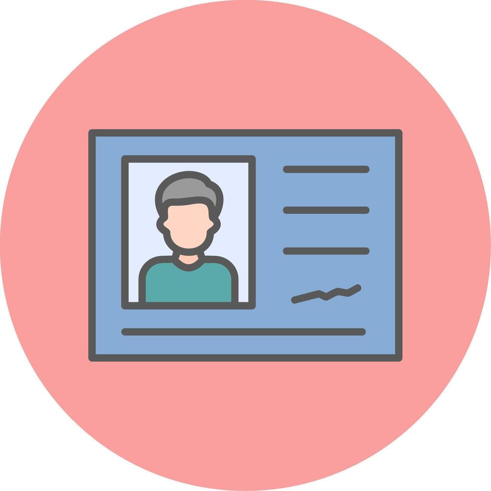 icono de vector de tarjeta de identificación