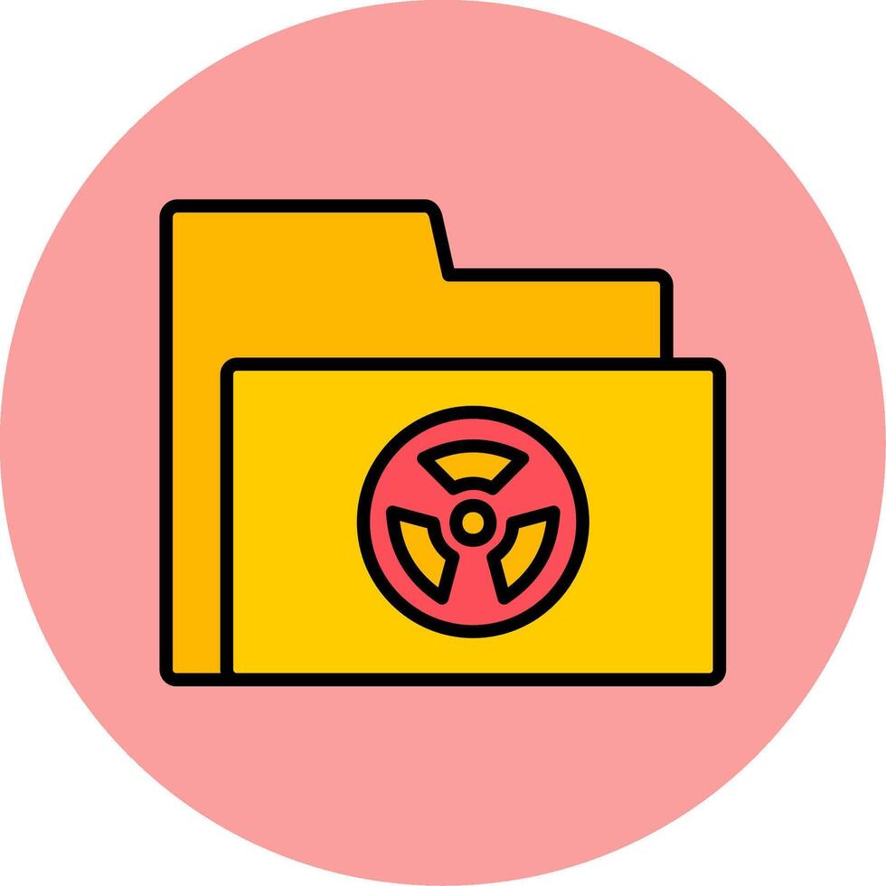 Radioactive Folder Vector Icon