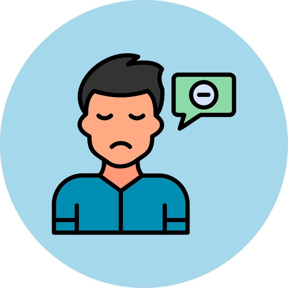Negative Thinking Vector Icon