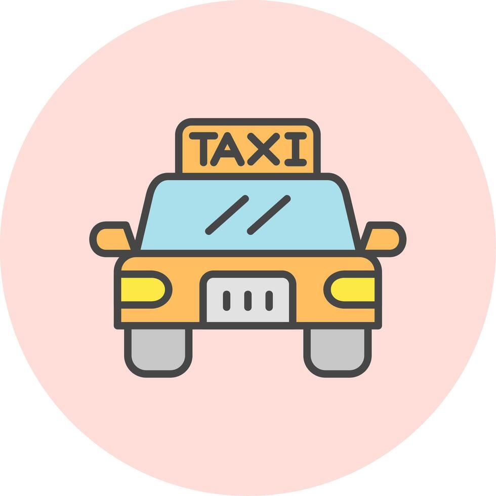 icono de vector de taxi