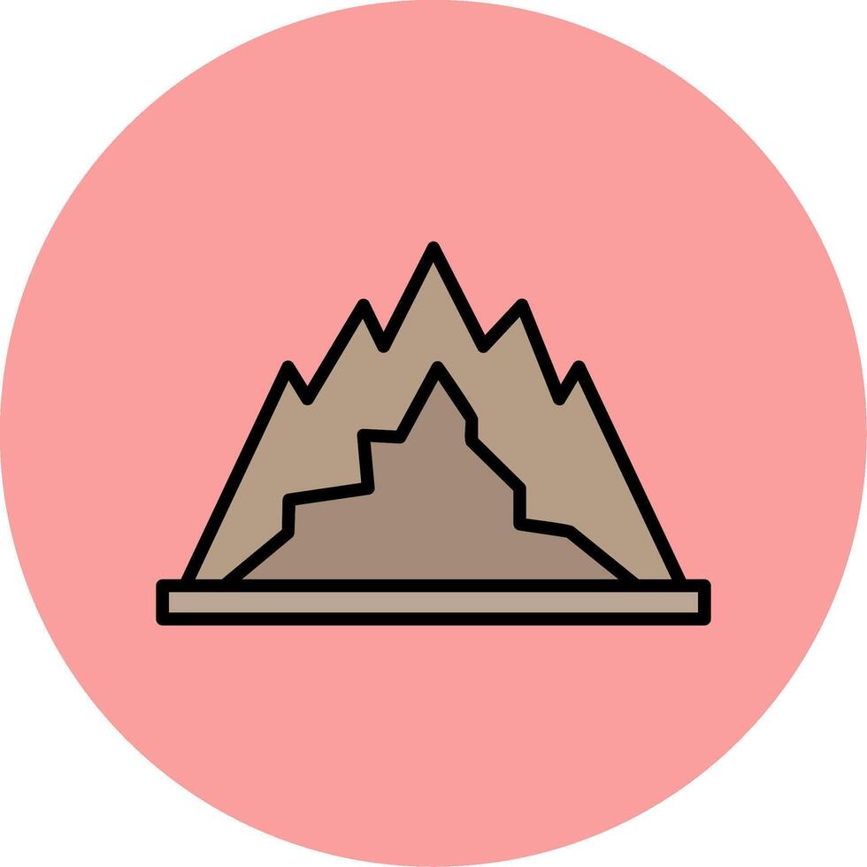 icono de vector de montaña