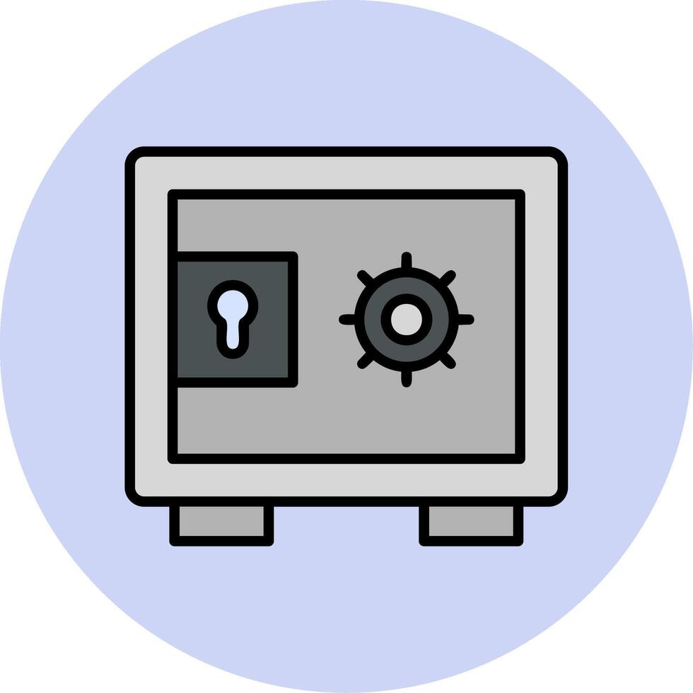 icono de vector de caja fuerte