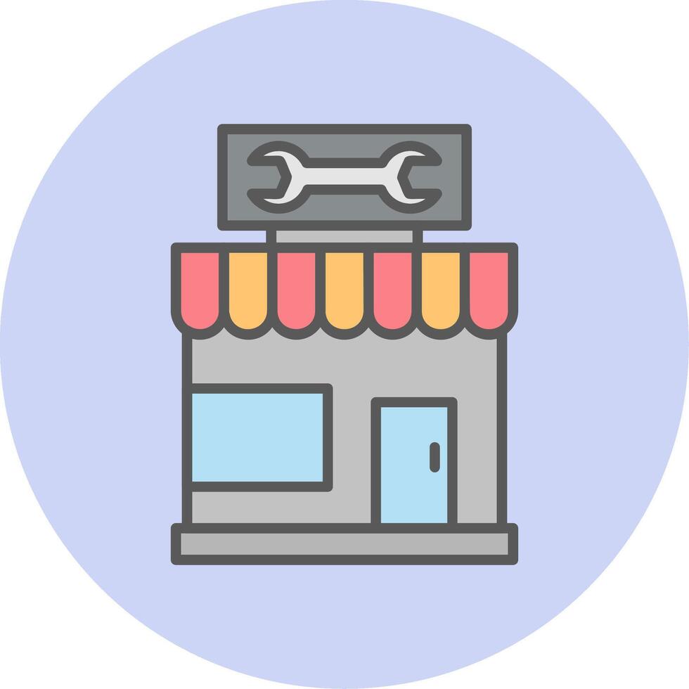 Car Repair Shop Vector Icon