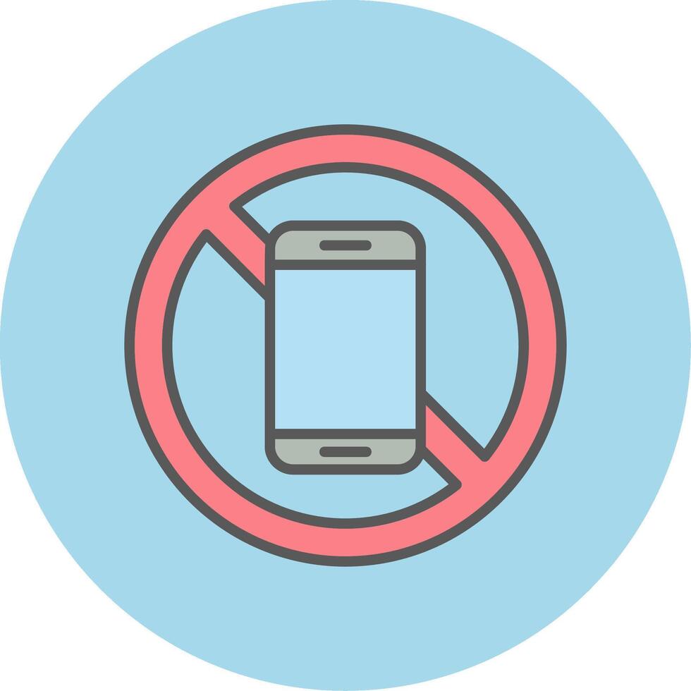No Mobile Phone Vector Icon