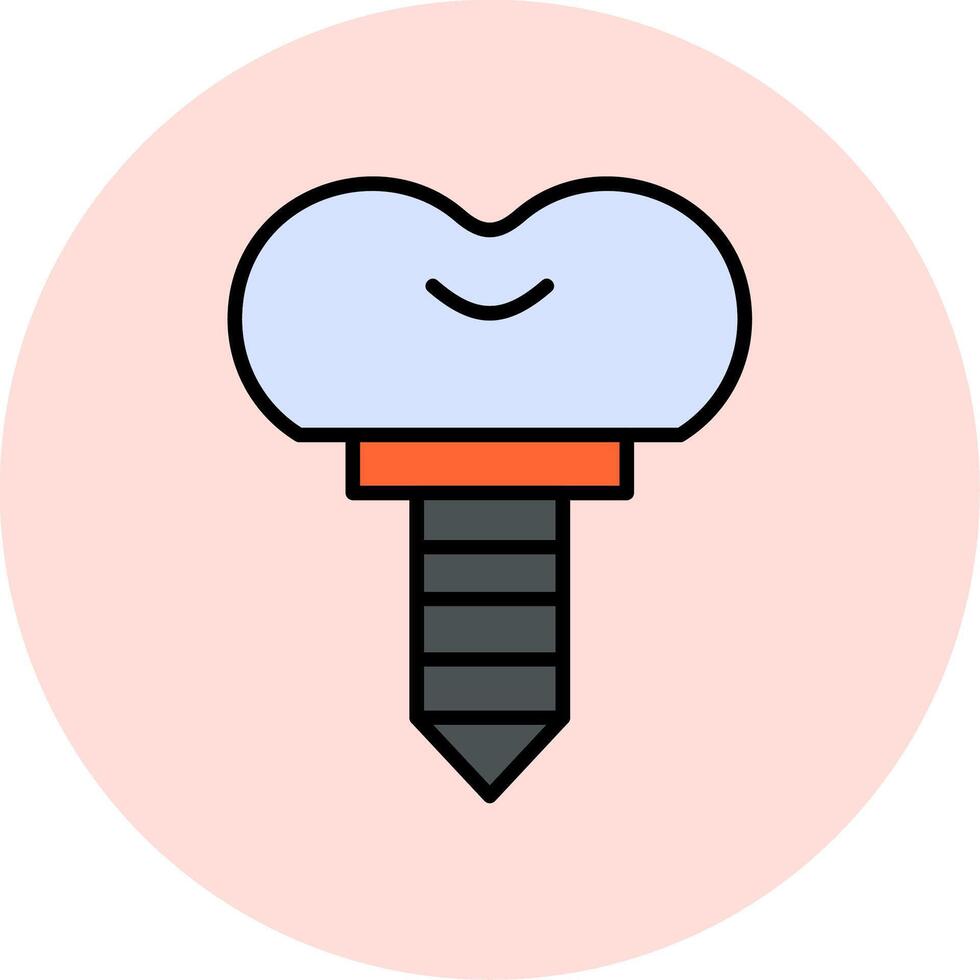 icono de vector de implante dental