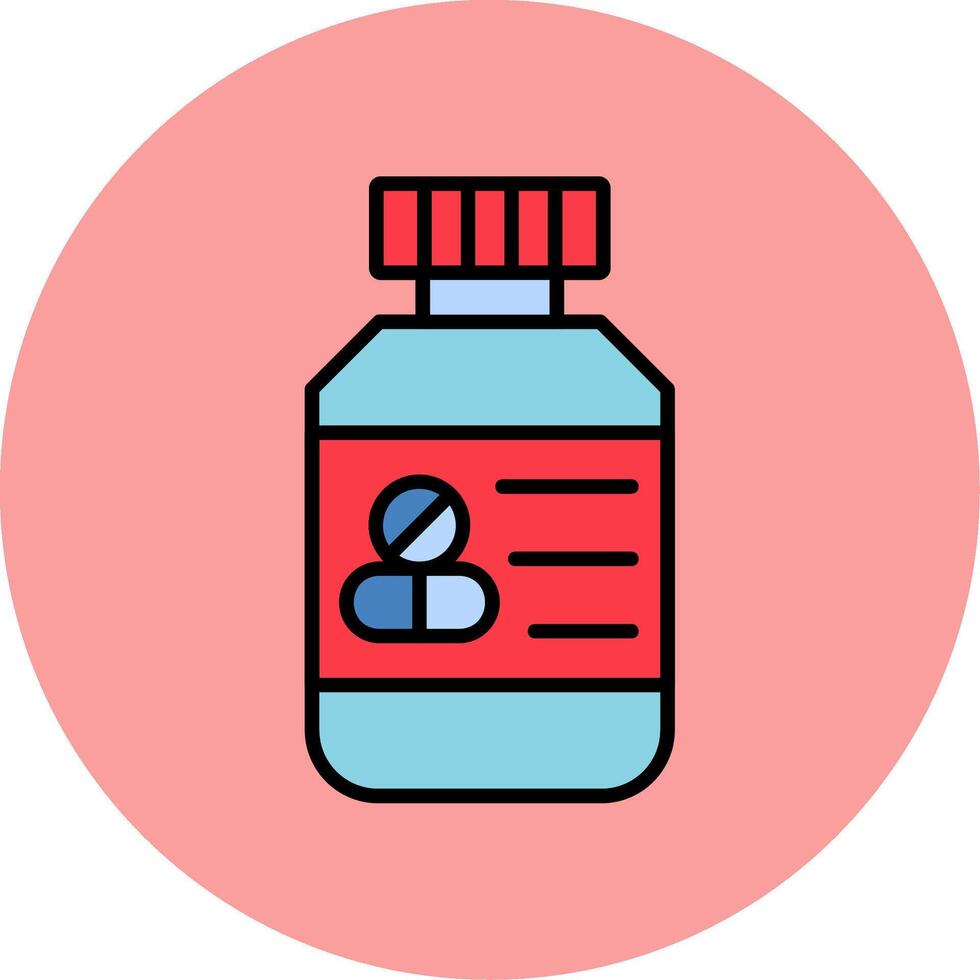 Pills Bottle Vector Icon