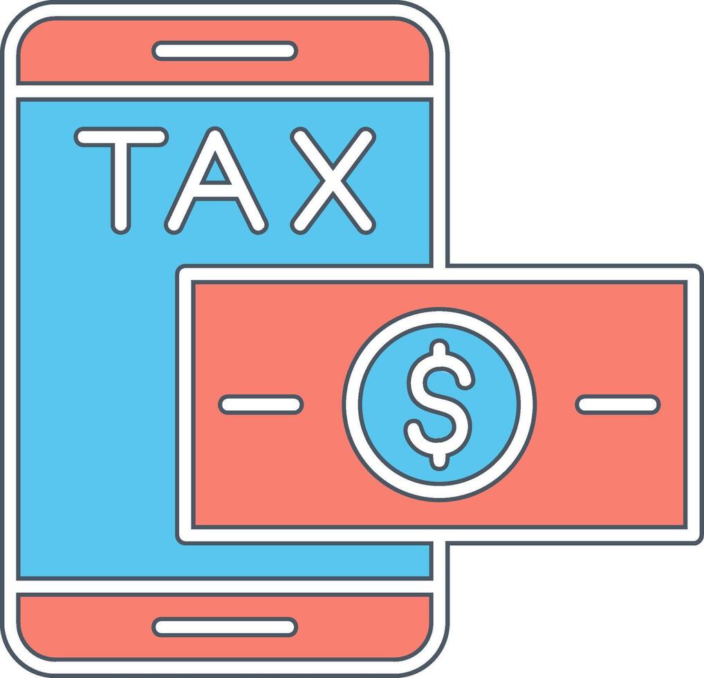 Online Tax Paid Vector Icon