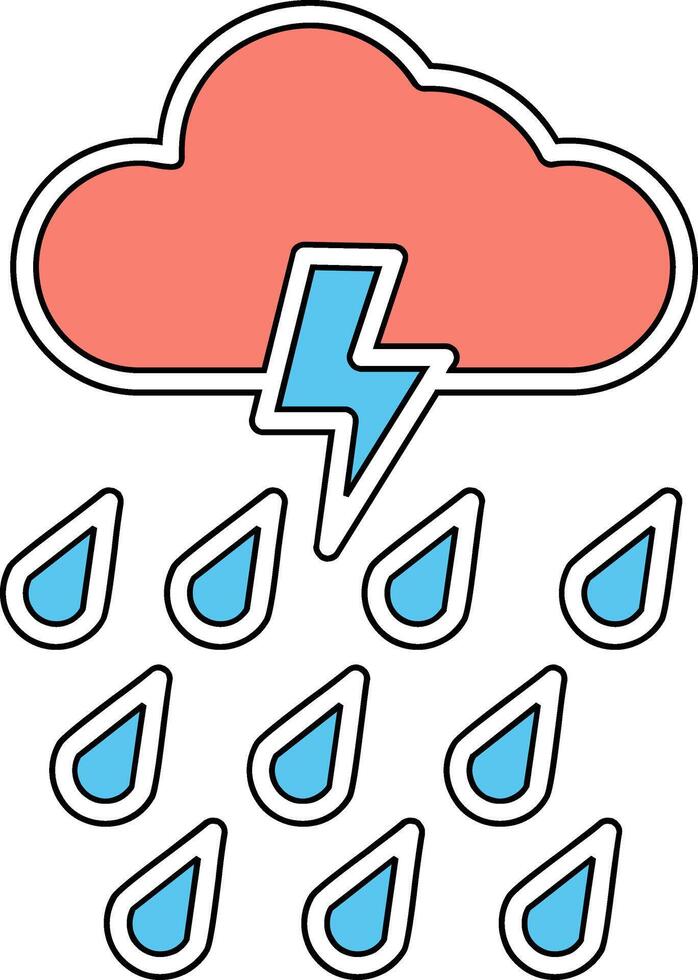 icono de vector de lluvia