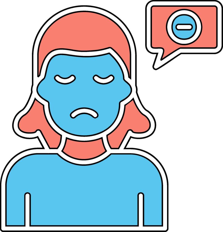 Negative Thinking Vector Icon