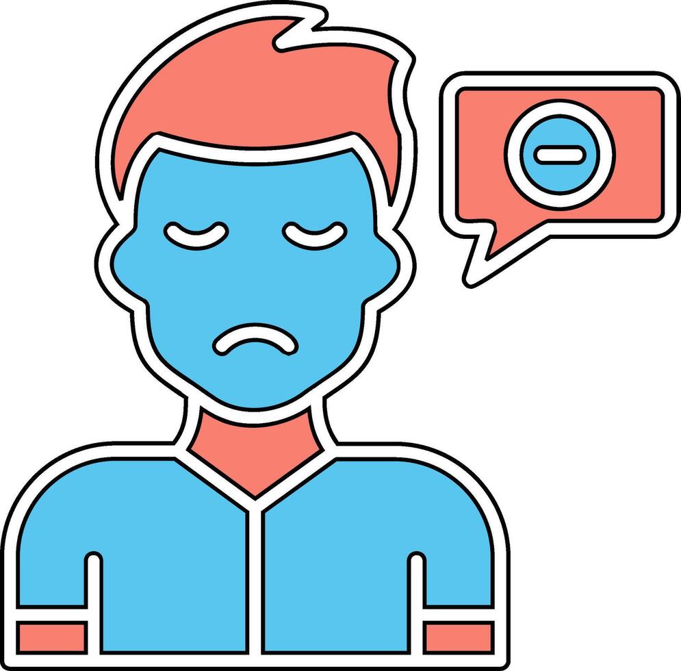 Negative Thinking Vector Icon