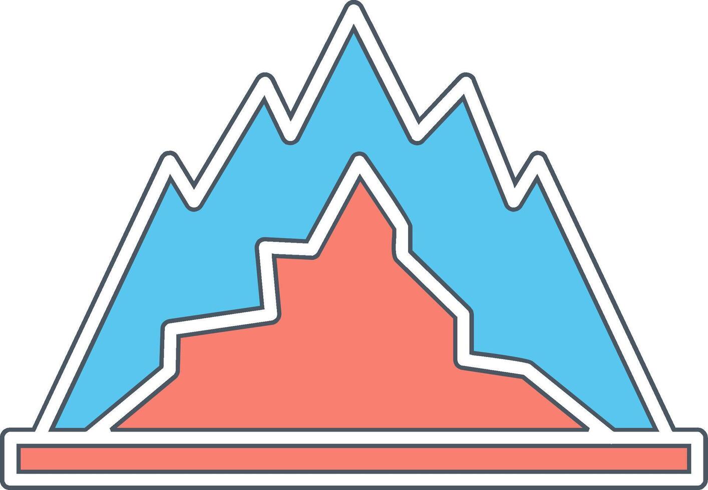 icono de vector de montaña