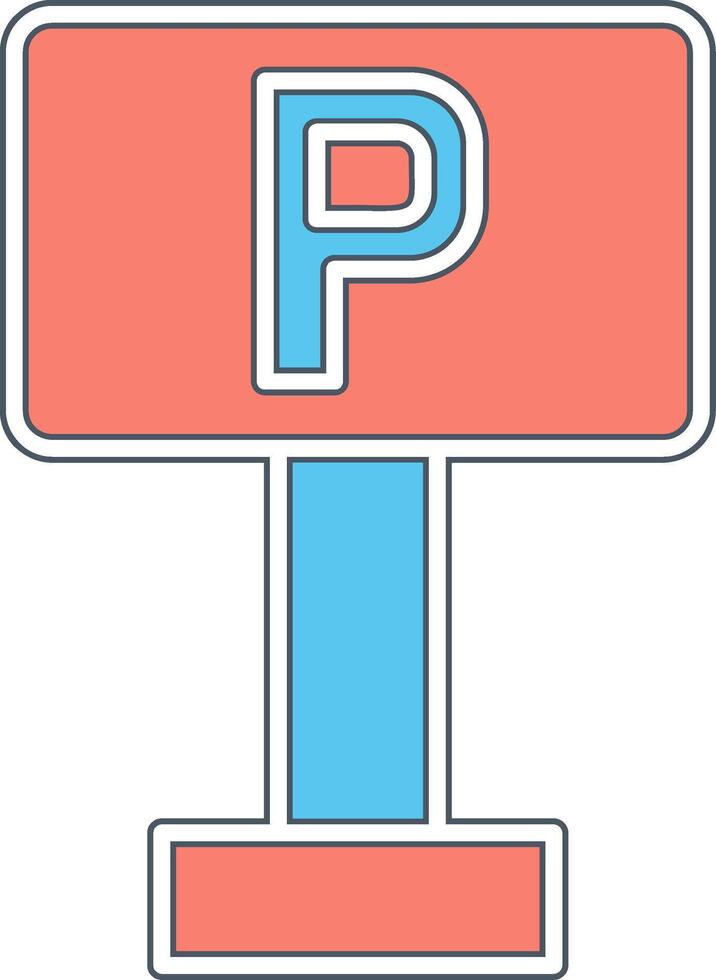 icono de vector de señal de estacionamiento