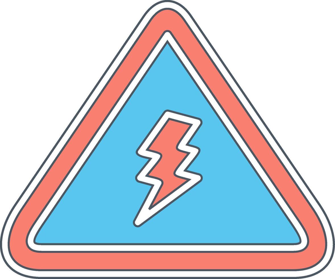 Electrical Danger Sign Vector Icon