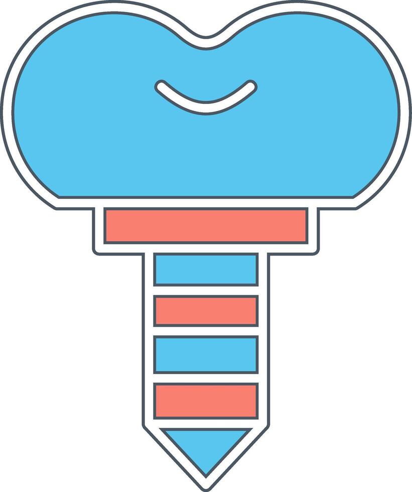 Dental Implant Vector Icon