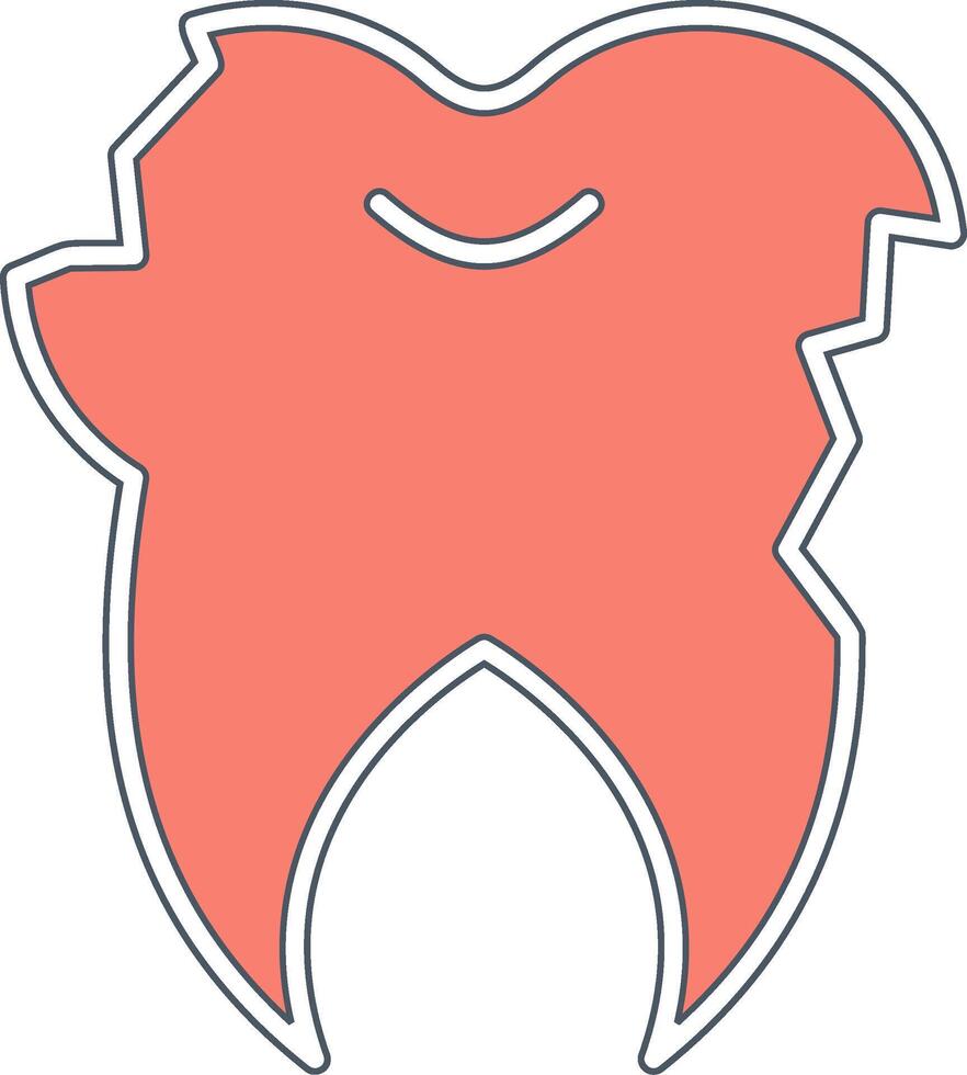 Broken Tooth Vector Icon