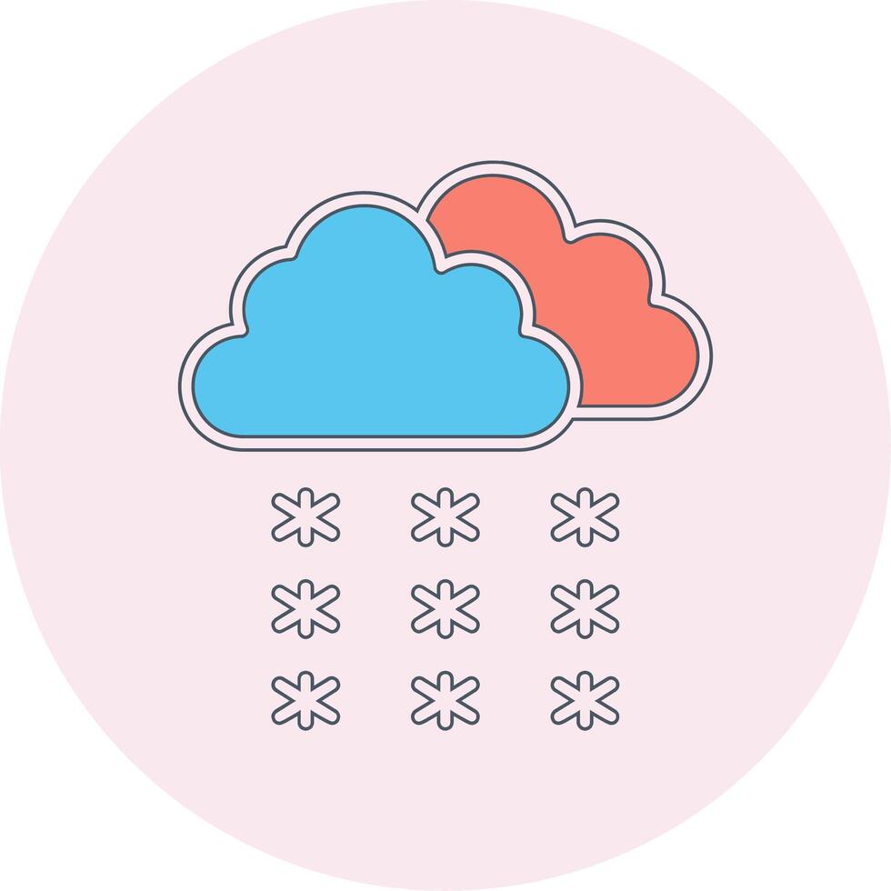 Snowfall Vector Icon