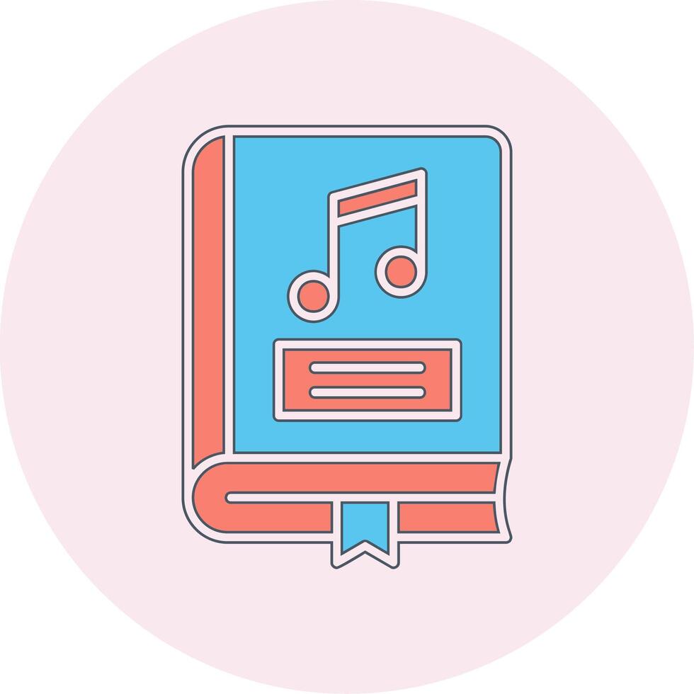 icono de vector de libro de música