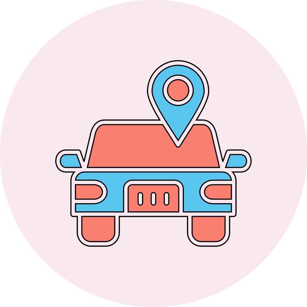 Car Location Vector Icon