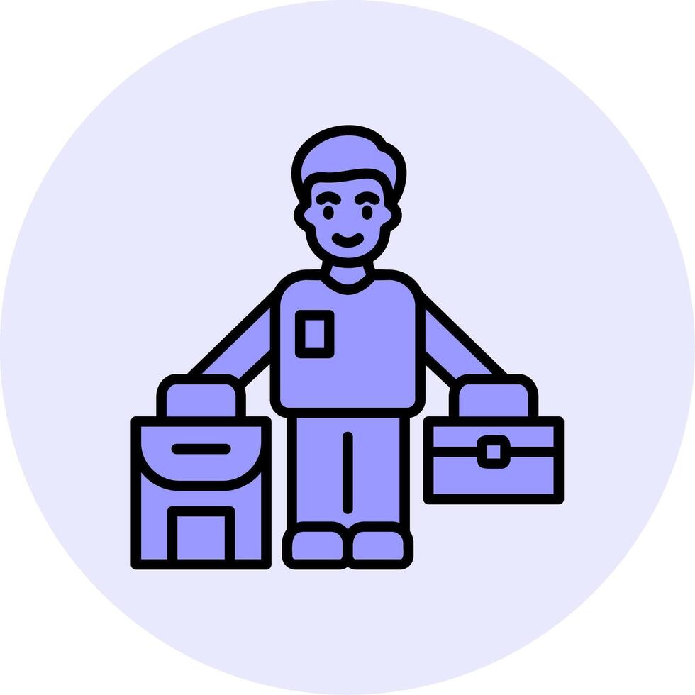 Refugee man Vector Icon