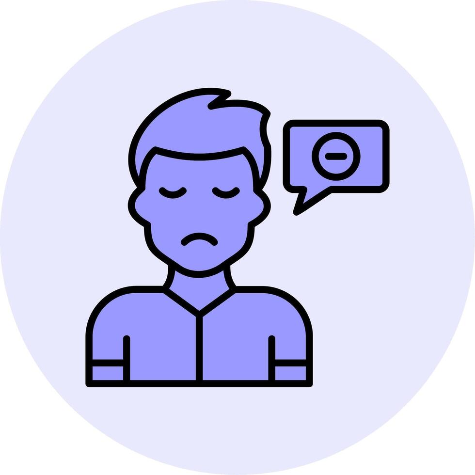 Negative Thinking Vector Icon