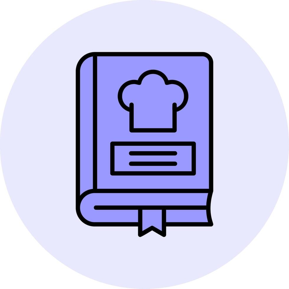 icono de vector de libro de recetas