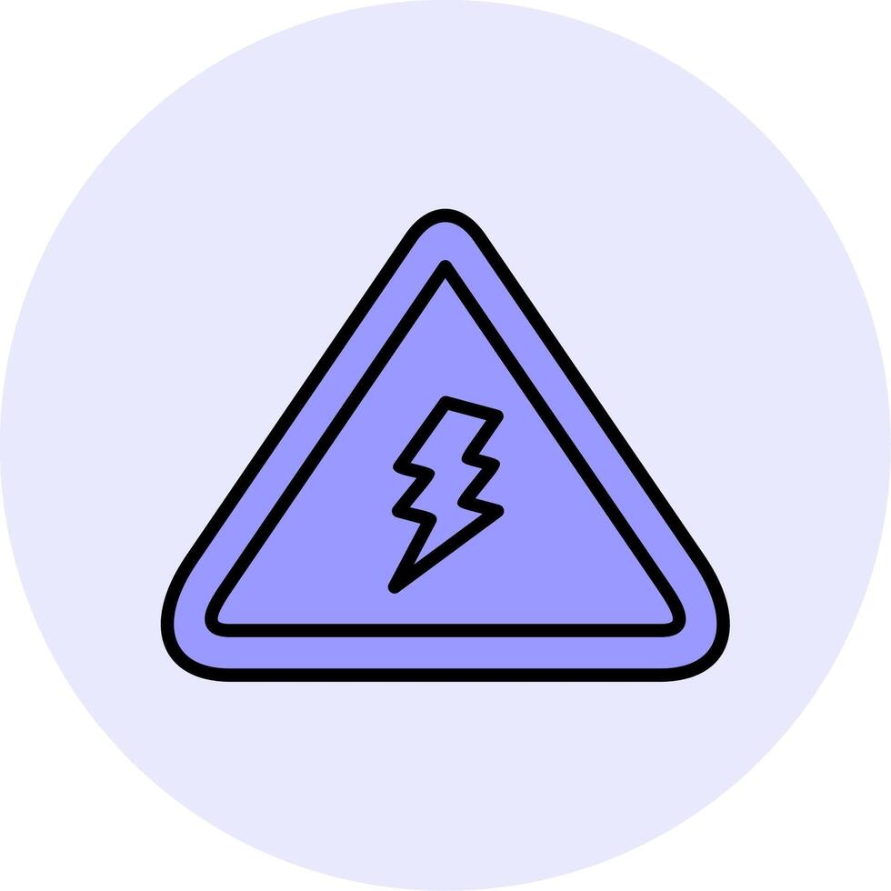 Electrical Danger Sign Vector Icon