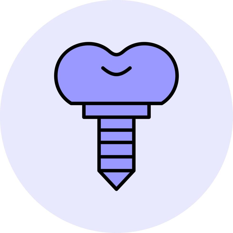 Dental Implant Vector Icon
