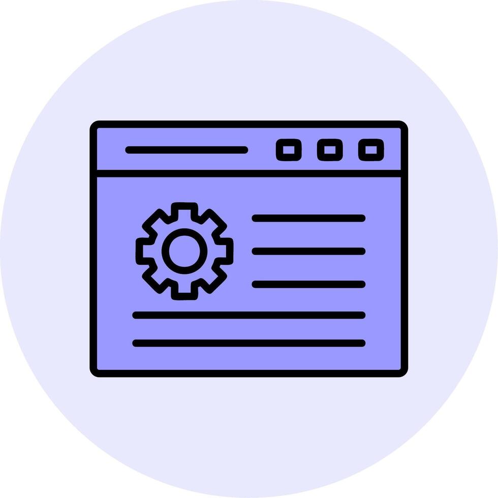 Webpage Setting Vector Icon