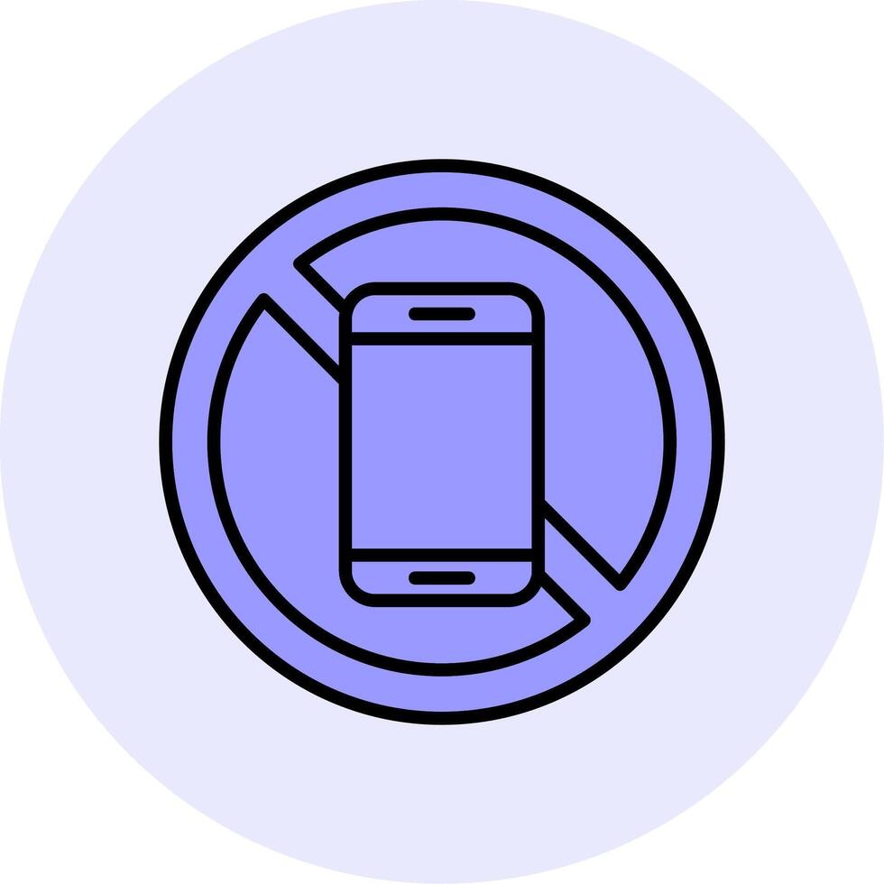 No Mobile Phone Vector Icon