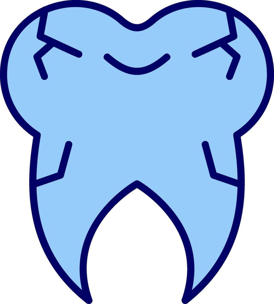 Cracked Tooth Vector Icon