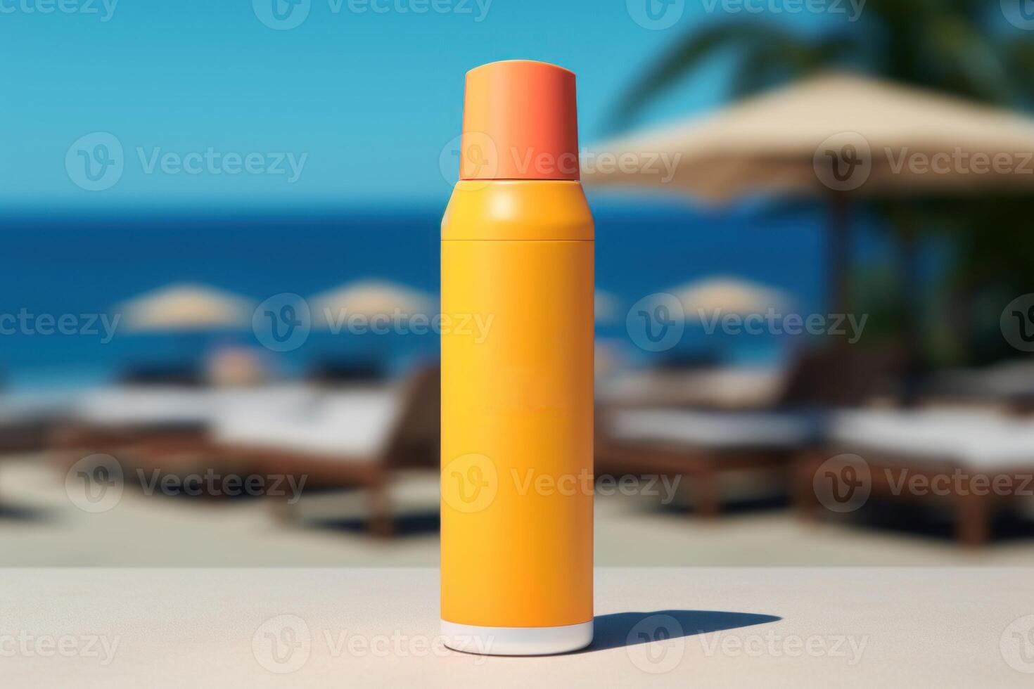 AI generated Sunscreen bottle. Generate Ai photo