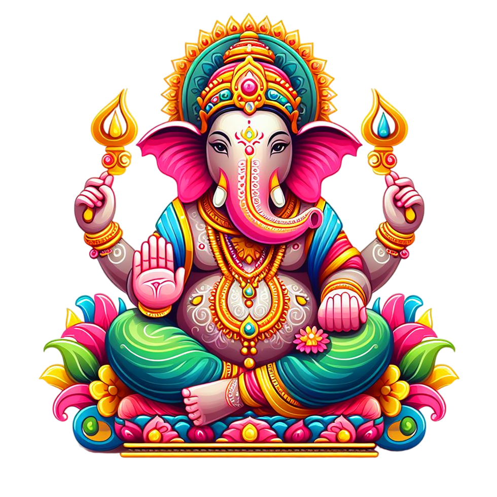 ai gerado lindo senhor ganpati para ganesh chaturthi png