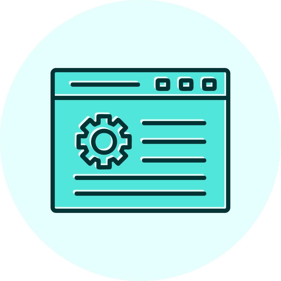 Webpage Setting Vector Icon