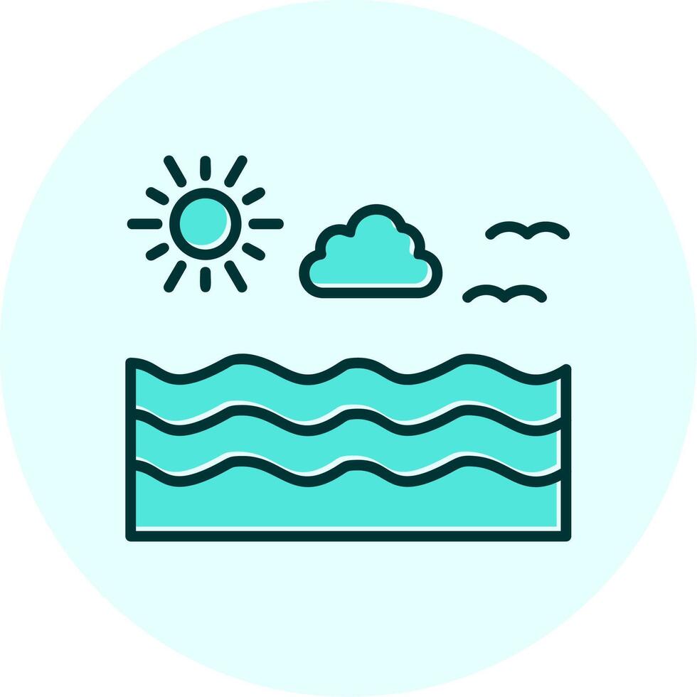 icono de vector de mar