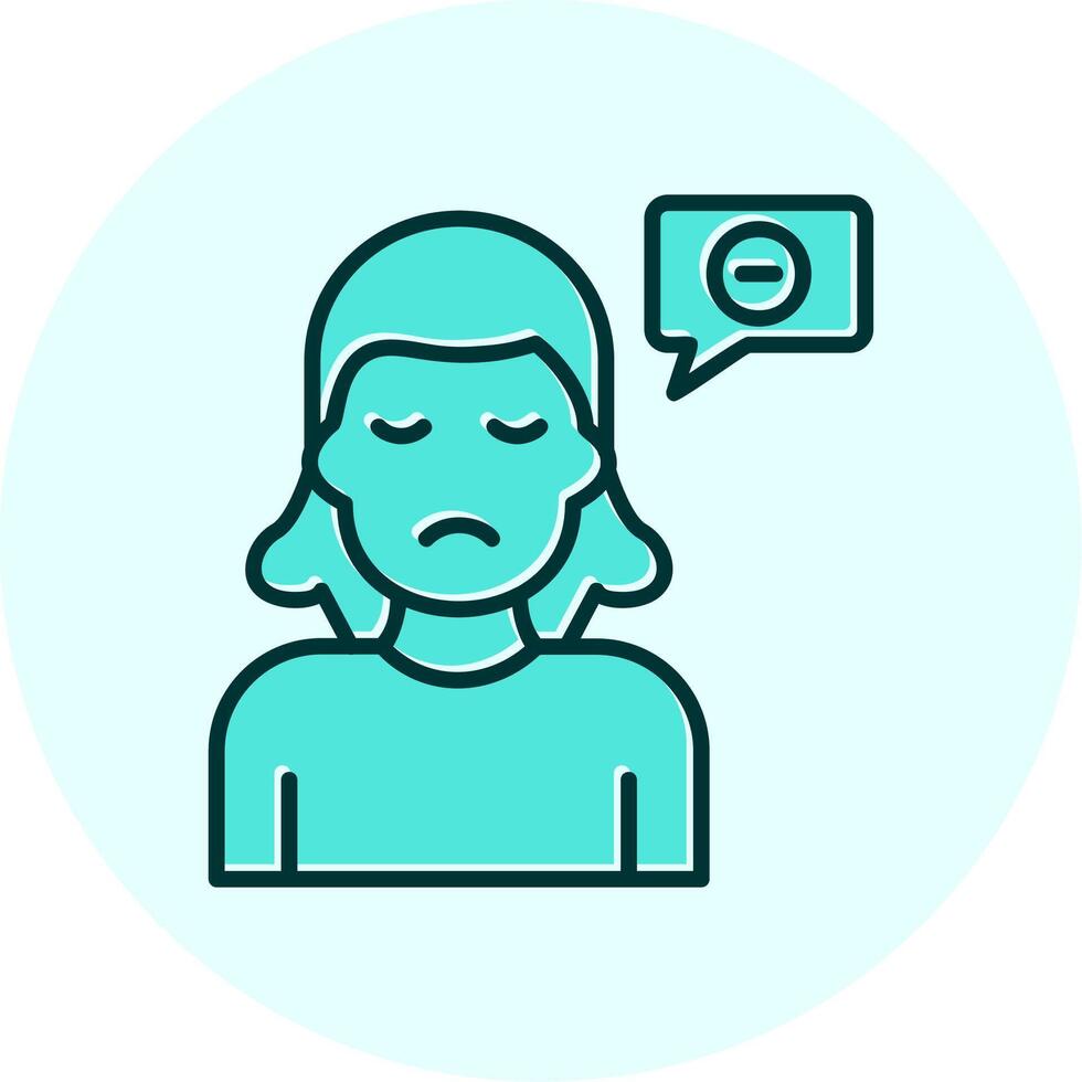 Negative Thinking Vector Icon