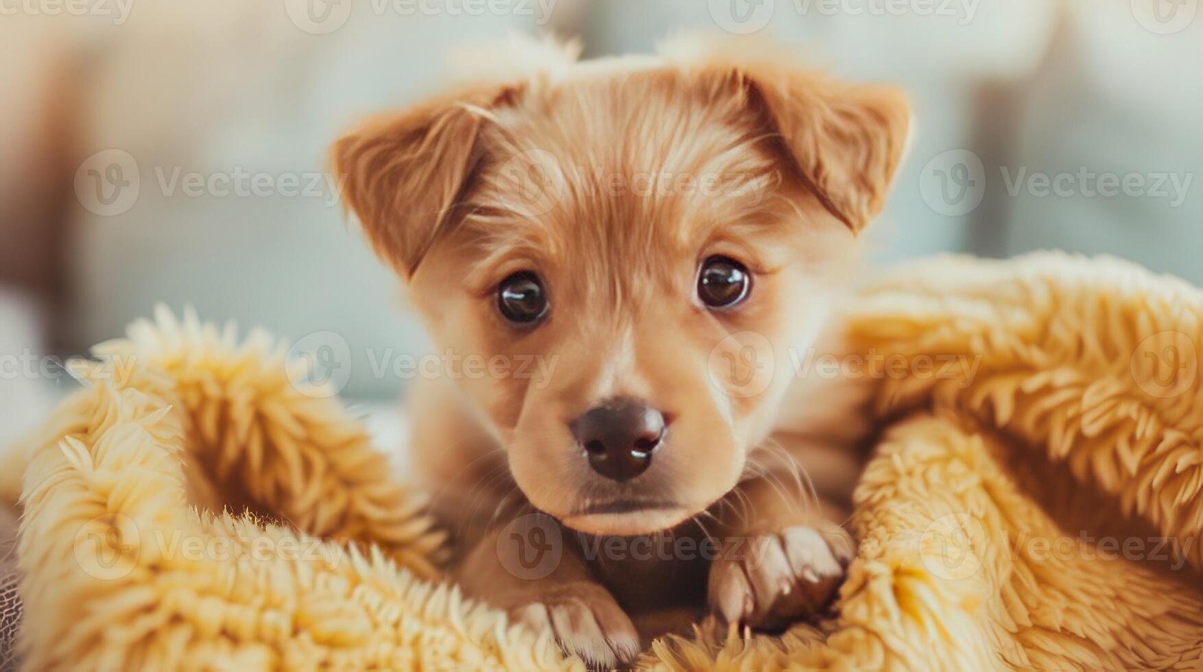 AI generated a variety of adorable puppies, capturing their playful expressions, innocent charm, and irresistible cuteness. photo