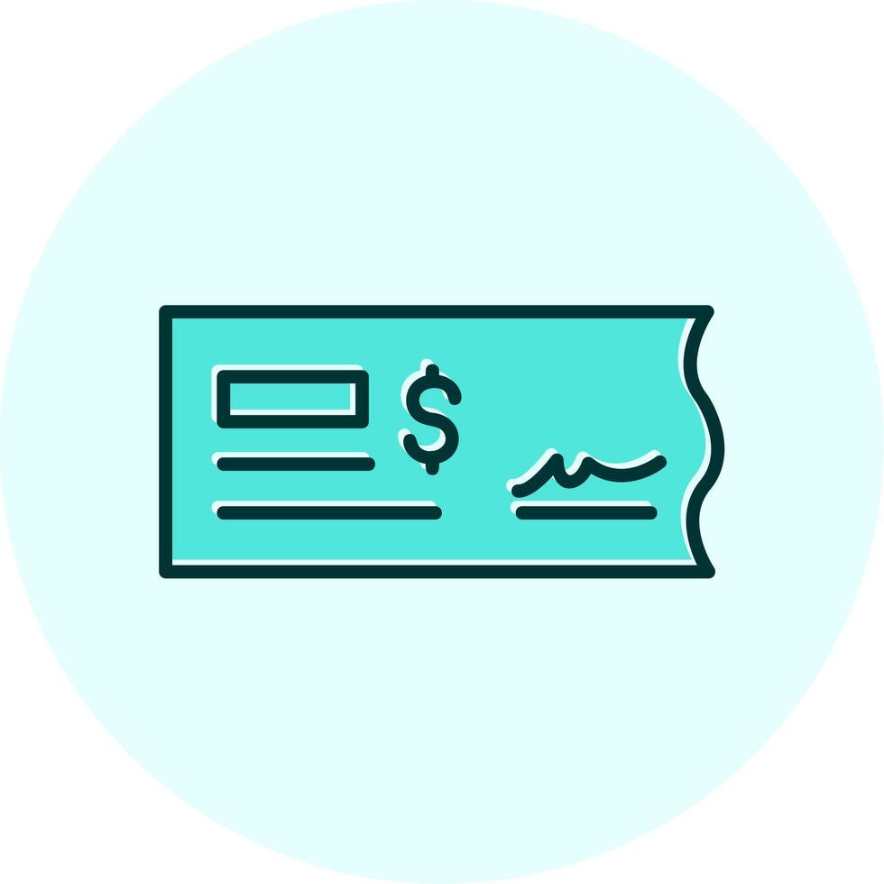 Bank Check Vector Icon