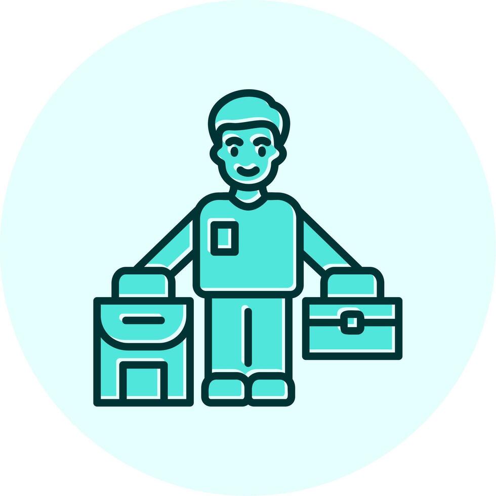 Refugee man Vector Icon