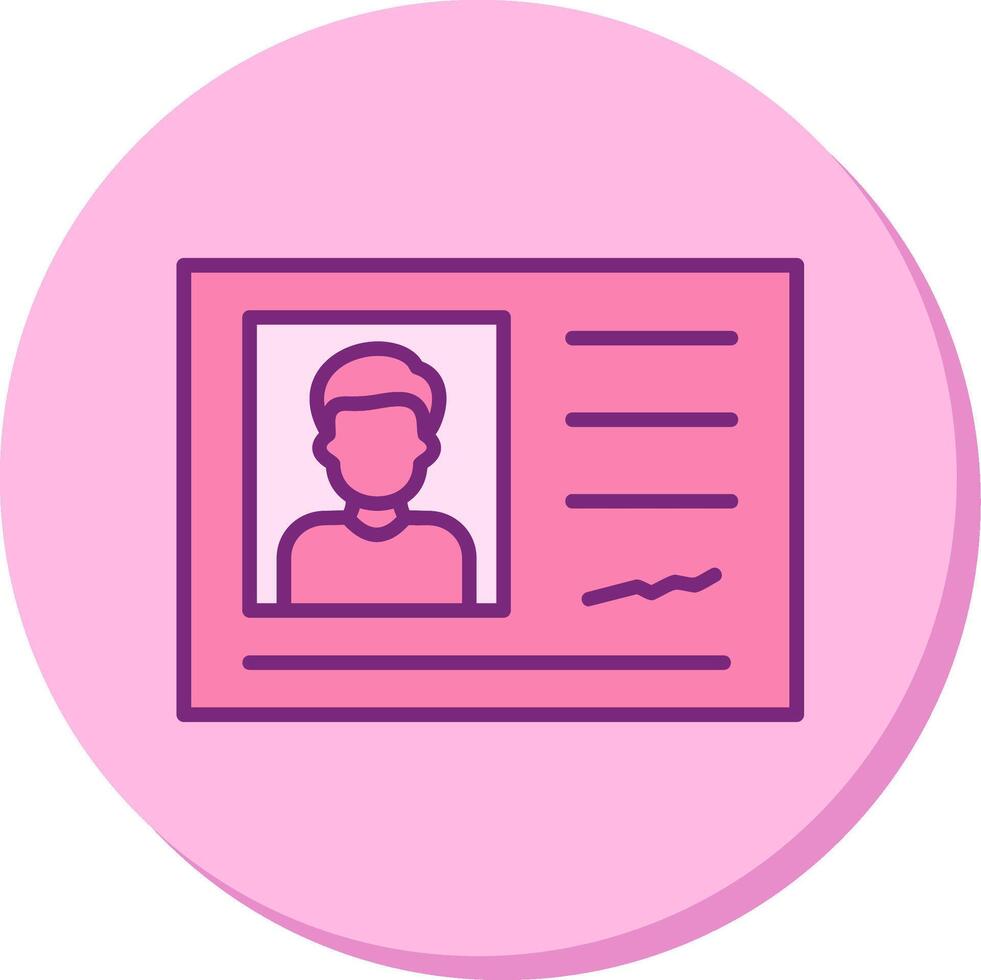 Identification Card Vector Icon