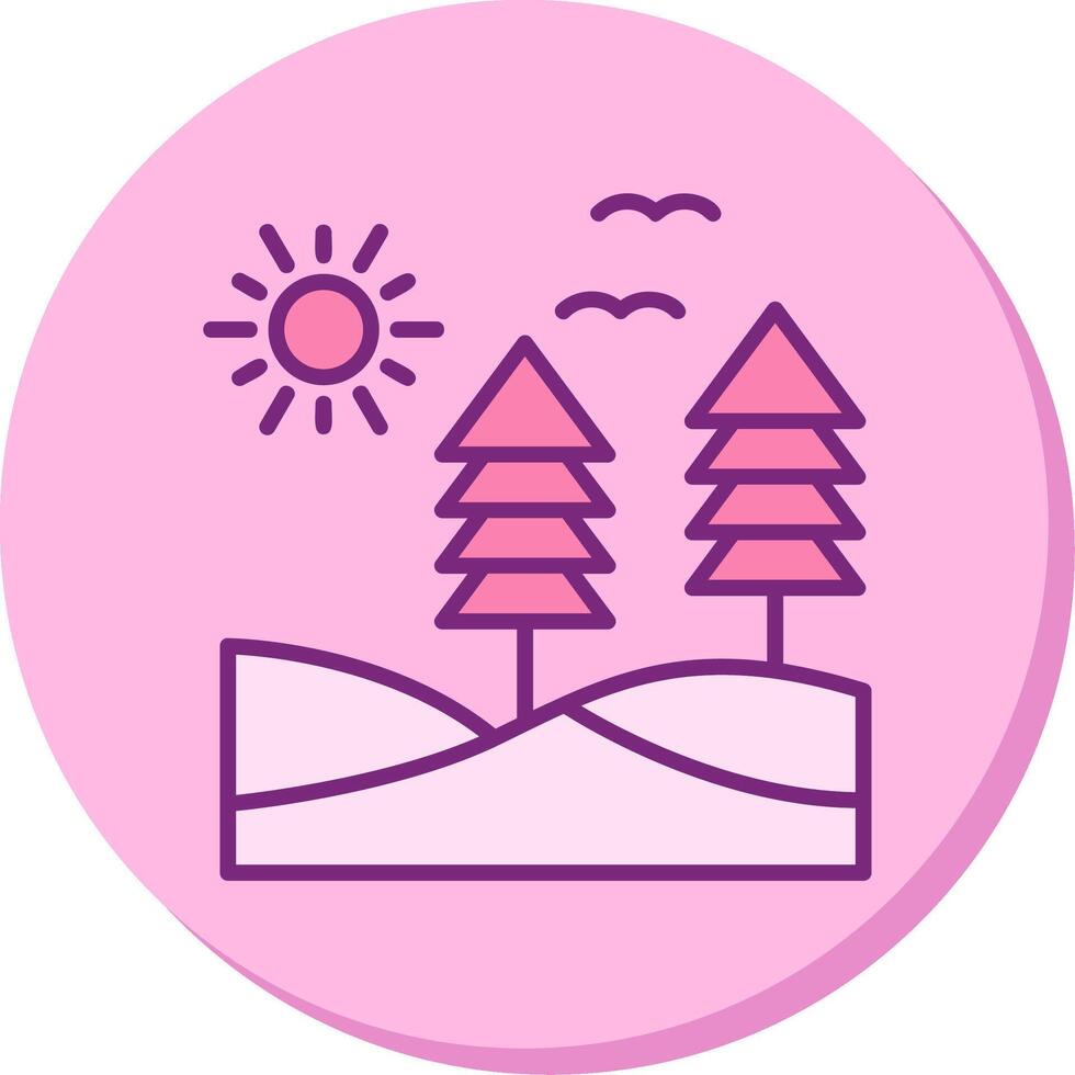 icono de vector de bosque