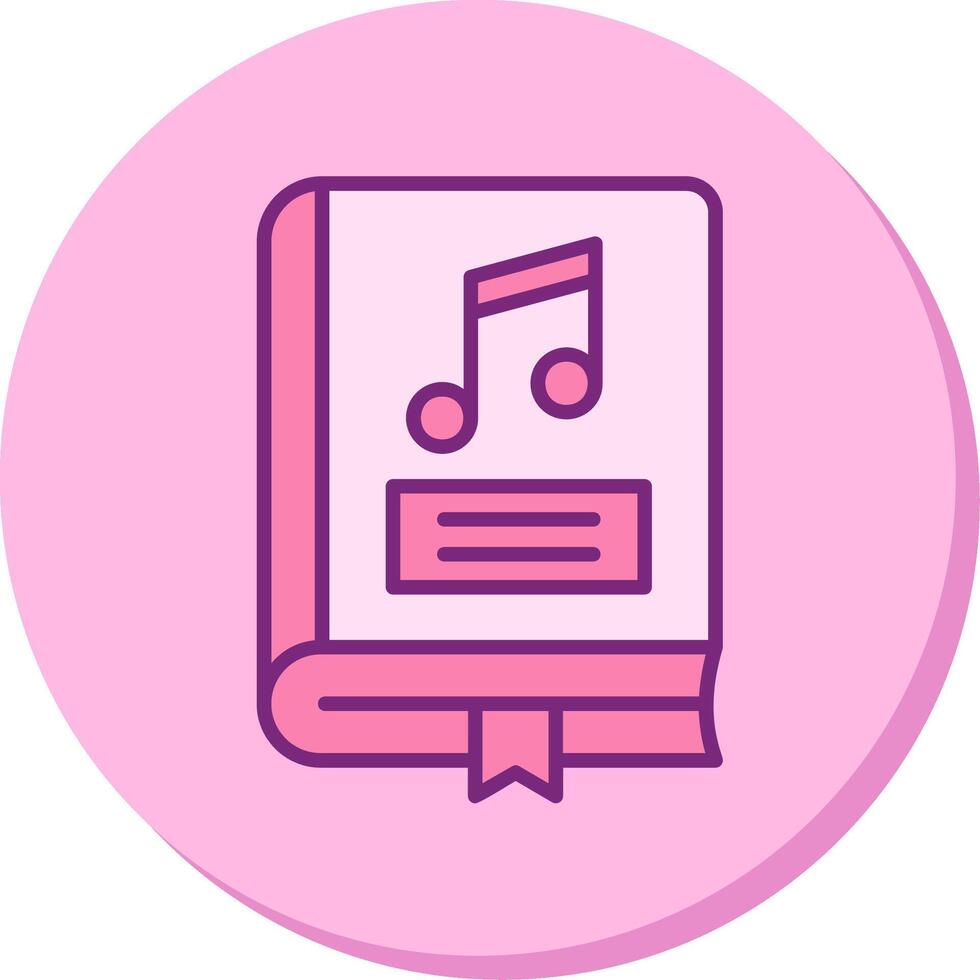 icono de vector de libro de música