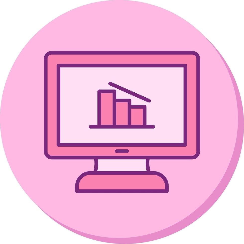 Online Data Analytics Vector Icon