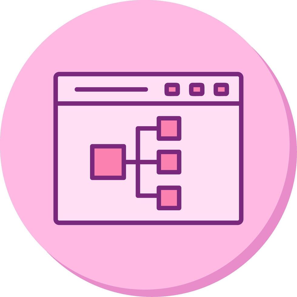 Online Flowchart Vector Icon