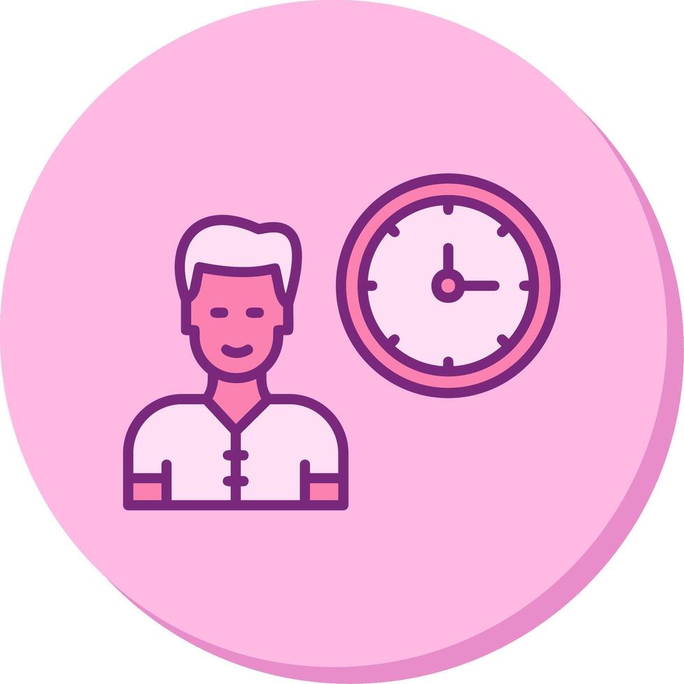 icono de vector de tiempo de trabajo