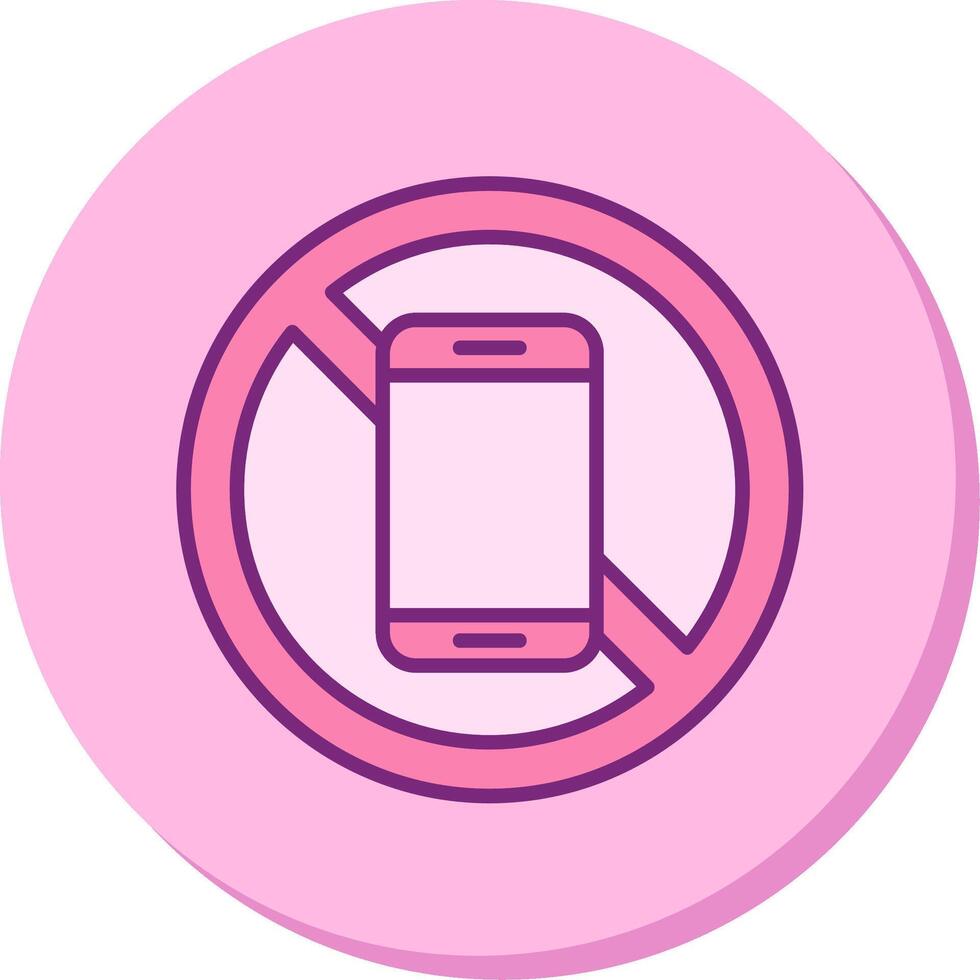 No Mobile Phone Vector Icon