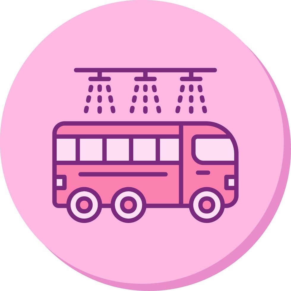 autobús lavar vector icono