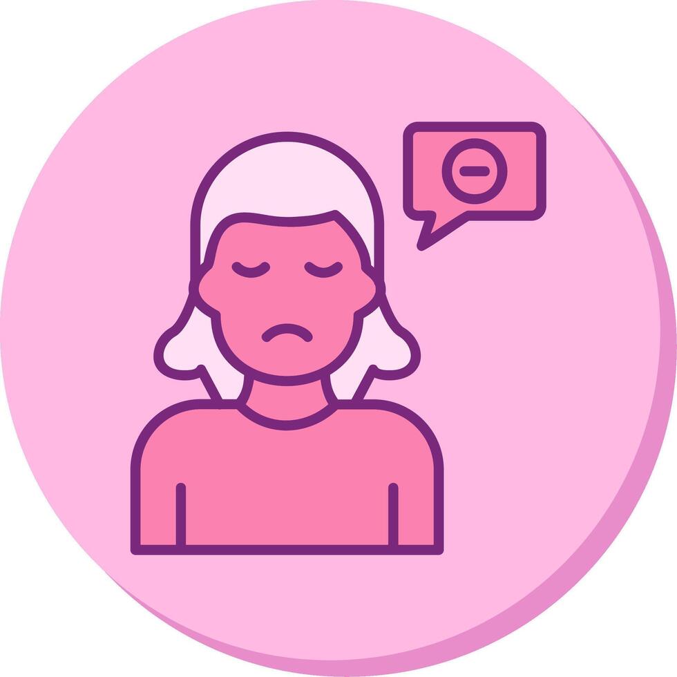 Negative Thinking Vector Icon